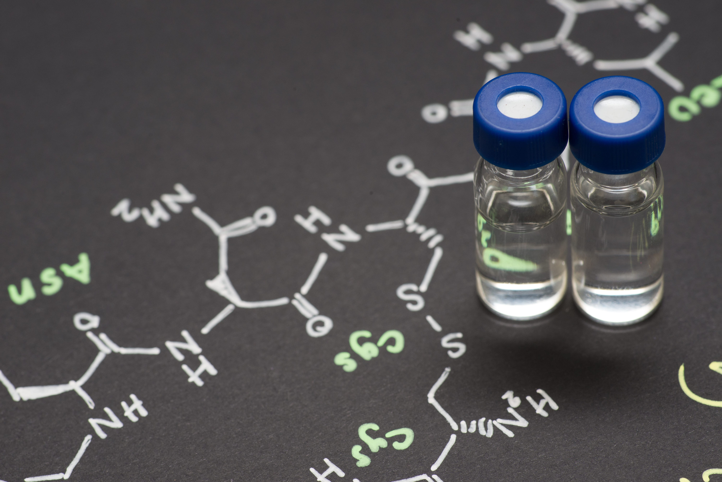 Hormone compounding vials with chemistry formulas